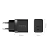 Crong sieninis pakrovėjas Ultra Compact GaN 35W PD 3.0 2x USB-C (juodas)