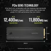 CORSAIR MP700 PRO - SSD - 1TB - vidinis - M.2 2280 - PCI Express 5,0 x4 (NVMe) - 256-Bit-AES (CSSD-F1000GBMP700PRO)