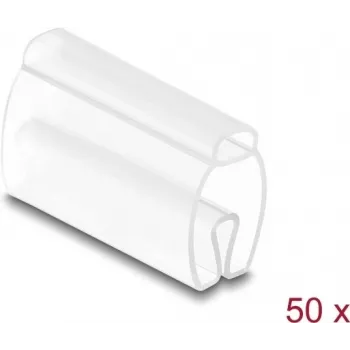 Kabelių žymeklis DELOCK 80952, 50 vnt., kabeliams Ø 6–10 mm, skaidrus