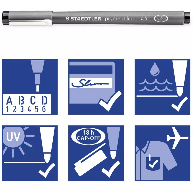 Fineliner Staedtler pigment liner 308 Raudona
