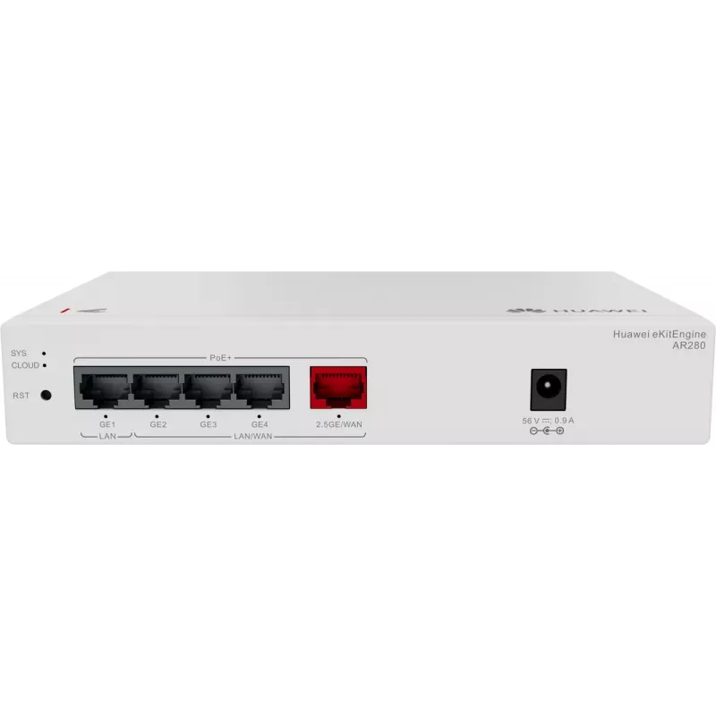 Huawei AR280 Gbit PoE maršruto parinktuvas (1) 2.5G PoE+, (4) Gbit PoE+, 41W