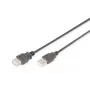 Digitus - USB ilginimo kabelis - USB Type A, 4 kontaktų (kišt.) - USB Type A, 4 kontaktų (lizd.) - 3,0 m (USB / USB 2.0) - Juoda (AK-300202-030-S)