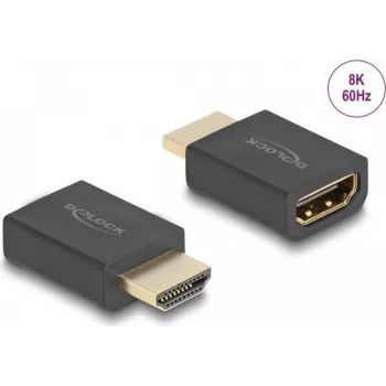 DeLOCK High Speed HDMI adapteris (kištukas–lizdas) 8K 60 Hz juodas