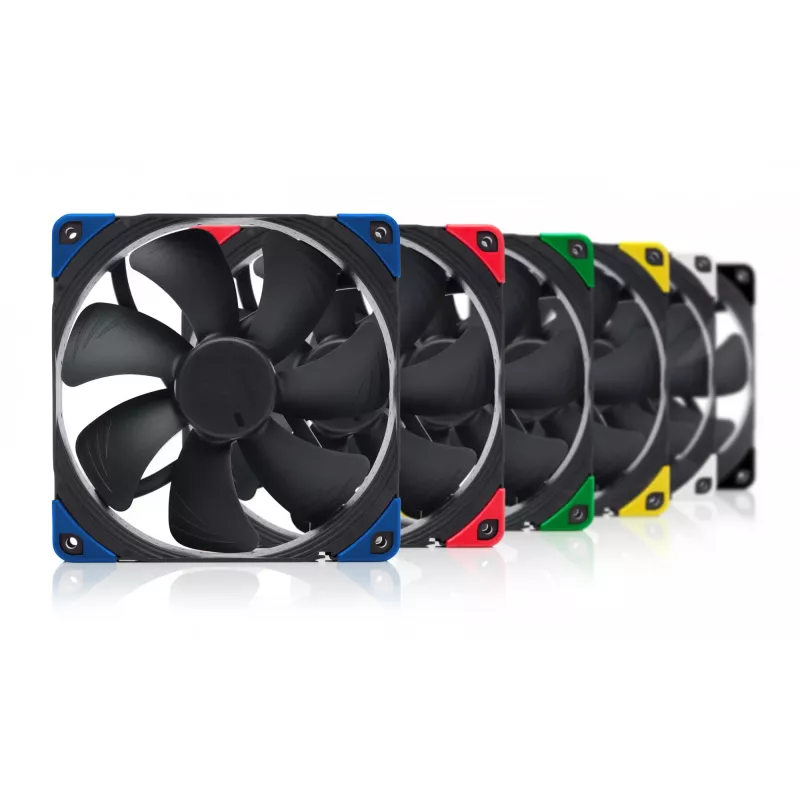 140 mm Noctua NF-A14 PWM chromax.Juoda.swap korpuso ventiliatorius, 12V, 300–1500 RPM, PWM, 140.2 m³/h, 24.6 dB