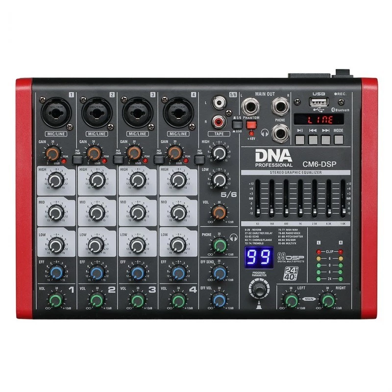 audio maišytuvas DNA CM6-DSP USB MP3 Bluetooth
