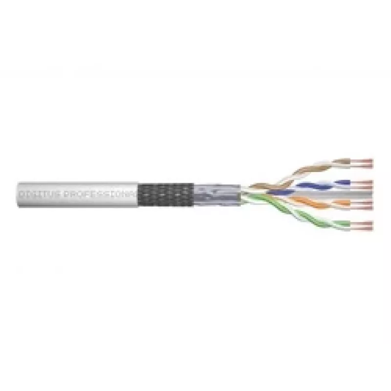 Tinklo kabelis Digitus CAT 6 SF/UTP vytos poros komutacinis kabelis žalias 305 m Pilka