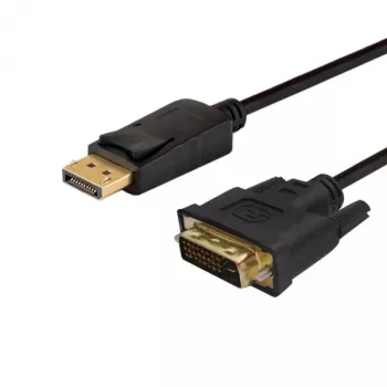 Vaizdo kabelio adapteris SAVIO CL-106 DisplayPort (kištukas) į DVI (kištukas), 1,8 m, juodas, maks. 1920×1080
