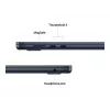 „MacBook Air 15“, vidurnakčio spalvos, M4 (10 branduolių CPU / 10 branduolių GPU), 16 GB, 256 GB, vokiška klaviatūra, 35 W dviejų USB-C prievadų maitinimo adapteris, MW1L3D/A