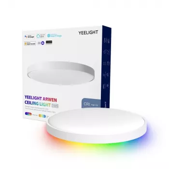 Lubinis šviestuvas Yeelight Arwen 550S — 50W LED, 3500 lm, RGB, pritemdomas, 55,5 cm skersmuo, IP50, Wi‑Fi/Bluetooth, CRI 95