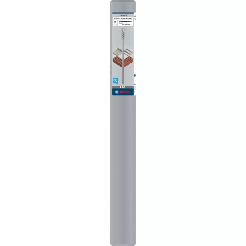 Bosch „Breakthrough“ grąžtas sds max-9 for break through, perforatorius, 5.5 cm, 600 mm, plyta, betonas, kalkakmenis, 45 cm, SDS Max