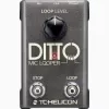 Mikrofono kilpinis įrenginys TC‑Helicon Ditto Mic Looper su mikrofono įvestimi (modelis 000-DDU01-00010)