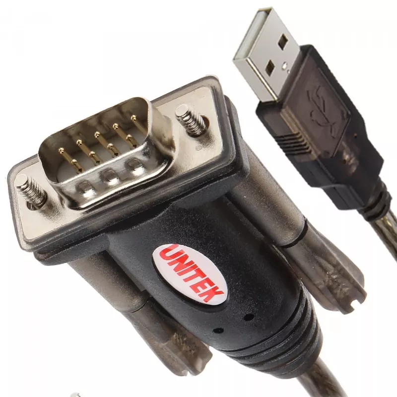 UNITEK Y-105A serijinis laidas juodas 1,5 m USB Type-A DB-9