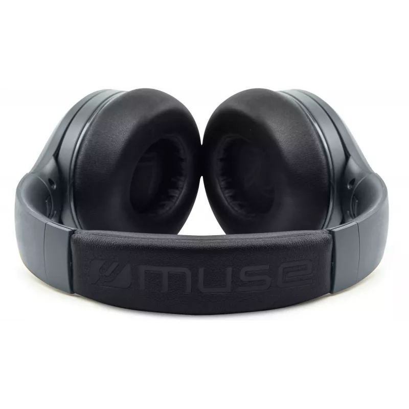 Ausinės muse M-295 ANC — belaidės antausinės, Bluetooth ir USB-C, 20–20 000 Hz, 260 g, pilkos