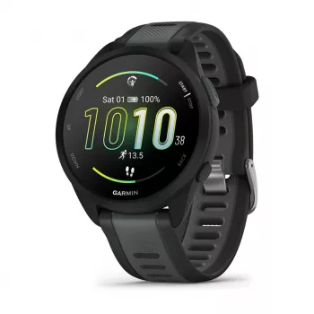 Garmin Forerunner 165 Music - Juoda - Sportinis laikrodis su dirželiu - Silikonas - Tamsiai pilka - Riešo dydis: 126-203 mm - Ekranas 3 cm (1.2) (010-02863-30)