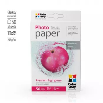 Fotopopierius ColorWay PSG2550504R blizgus 255 g/m² 10x15 cm 50 lapų