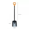 Fiskars tvirtas metalinis kastuvas su D formos rankena