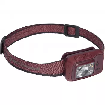 Headband flashlight Juoda Diamond Spot 400-R — 400 lm, IP67 atsparus vandeniui, USB įkraunamas, 1500 mAh Li-Ion, 100 m spindulys, 73 g