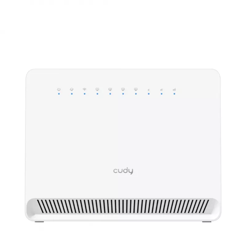 Stalinis belaidis maršruto parinktuvas Cudy LT400E — Vienos juostos 2,4 GHz Wi‑Fi 4 (802.11n), 300 Mbps, 4x Fast Ethernet, 4G LTE (NanoSIM) — Baltas