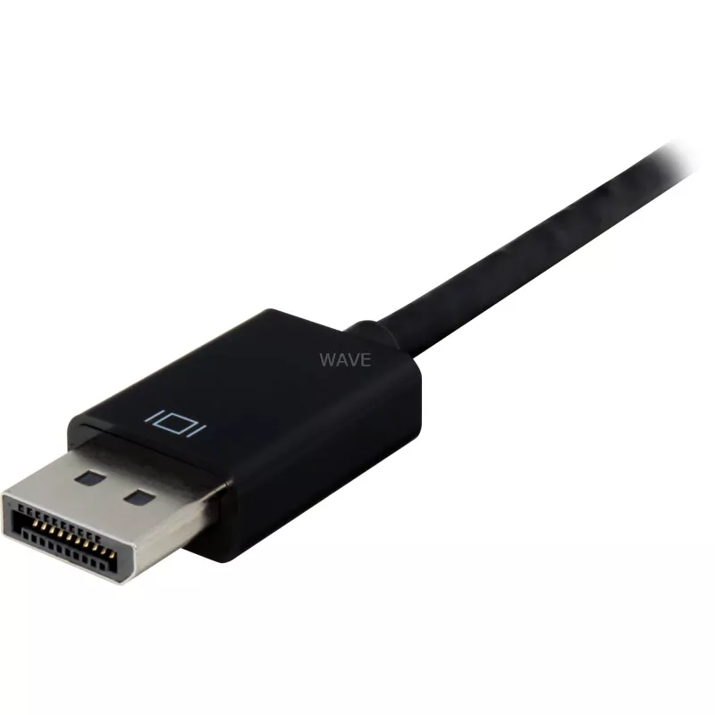 DisplayPort 1.2 > DVI24+1 keitiklis, kabelis juodas, 15 cm