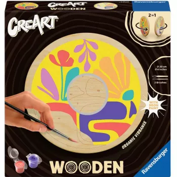Dėlionės rinkinys Ravensburger CreArt Wooden - Organic Vibrations, medinis kūrybinis dėlionės rinkinys