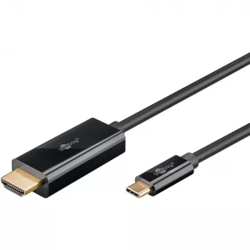 Goobay USB-C į HDMI laidas 4K 60 Hz 1 m juodas - USB-C kištukas > HDMI