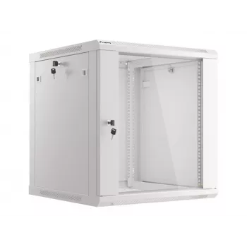 Lanberg sieninė montavimo spinta 19'' 12U 600x600 mm pilka (stiklinės durys)