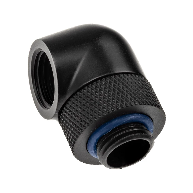 Adapter 90° G1/4 colio patinas į G1/4 colio patelė pasukama, XSPC, juoda, pakuotėje 4 vnt.