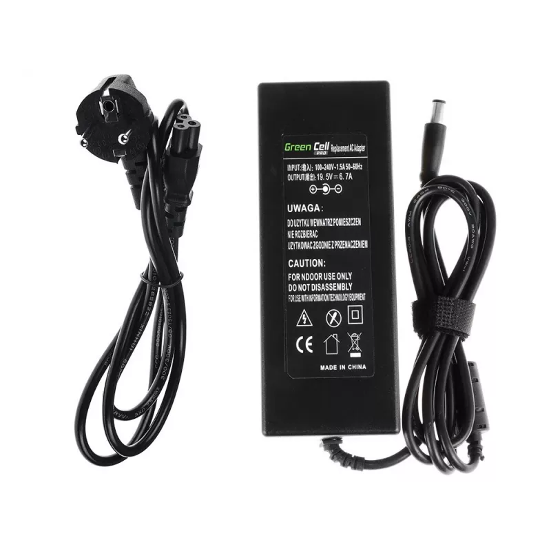 Maitinimo adapteris Green Cell AD35P 130 W AC-to-DC 19,5 V 6,7 A nešiojamiesiems kompiuteriams, vidaus, juodas