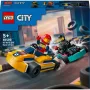 Konstruktorius LEGO 60400 City Kartingai su lenktynininkais – žaidimų rinkinys su minifigūrėlėmis ir transporto priemonėmis