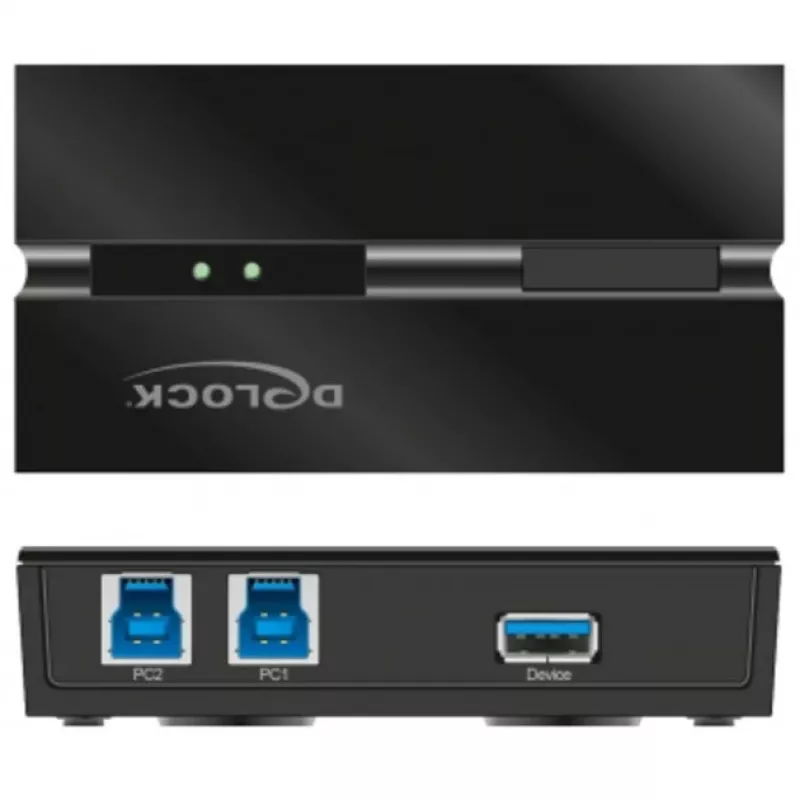 DeLOCK 11495 kompiuterio duomenų perjungiklis 5 Gbit/s Juodas Plastikinis