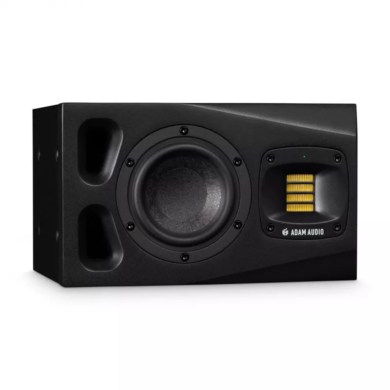 Studijiniai monitoriai ADAM AUDIO A4V Juoda, 2 krypčių, 90 W RMS, 4 colių žemų dažnių garsiakalbis, LED ekranas, montuojami į stovą
