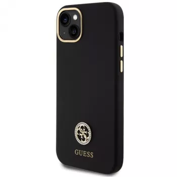 GUESS | GUHCP15M4DGPK | Nugarėlės dangtelis | Apple | iPhone 15 Plus/14 Plus | TPU, silikonas, mikropluoštas | juoda