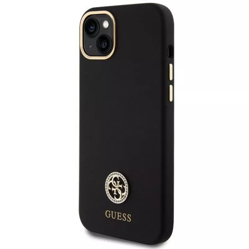 GUESS | GUHCP15M4DGPK | Nugarėlės dangtelis | Apple | iPhone 15 Plus/14 Plus | TPU, silikonas, mikropluoštas | juoda