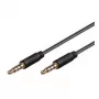 Wentronic Goobay 3,5 mm lizdo jungiamasis kabelis, juodas, 0,5 m - 3,5 mm kištukas (4 kontaktų, stereofoninis) > 3,5 mm kištukas (4 kontaktų, stereofoninis) (63824)