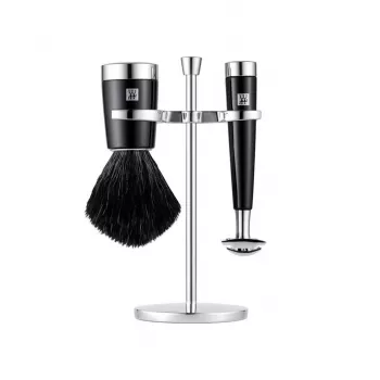 ZWILLING CLASSIC 3 dalių skutimosi rinkinys su saugumo skustuvu, šepetėliu ir laikikliu