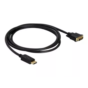 Delock Kabel DisplayPort 1.1 Stecker > DVI 24+1 Stecker Passiv 1 m schwarz (82590)