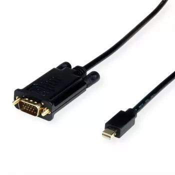ROLINE 11.04.5977 vaizdo kabelis-adapteris 2 m VGA (D-Sub) Mini DisplayPort juodas (11.04.5977)
