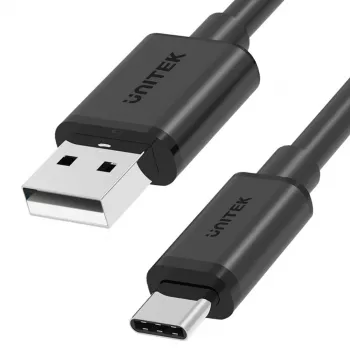 UNITEK USB kabelis USB-A — USB-C 50CM, Y-C481BK JUODAS