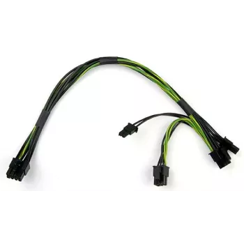 8 kontaktų į du 6+2 kontaktų 12V GPU maitinimo kabelis 30 cm