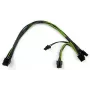 8 kontaktų į du 6+2 kontaktų 12V GPU maitinimo kabelis 30 cm