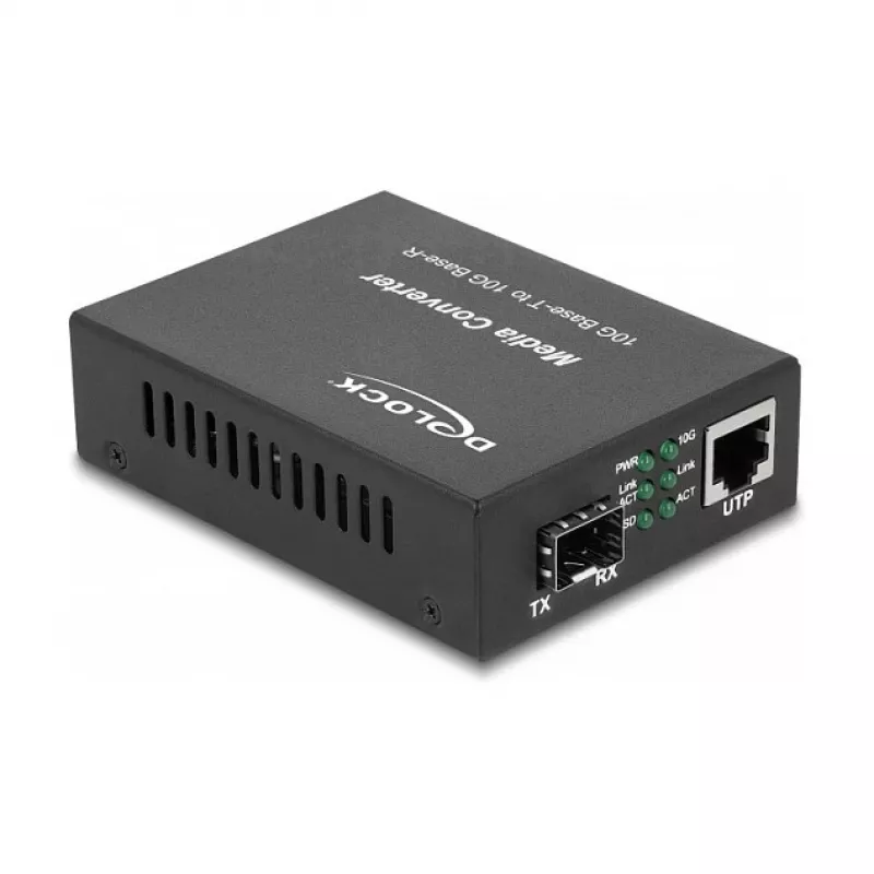 Tinklo medijos keitiklis DeLOCK 86861 10000 Mbit/s Ethernet SFP+ juodas