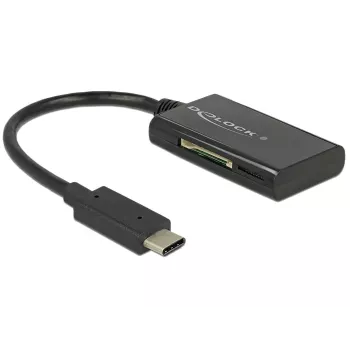 Delock USB 3.1 Gen 1 kortelių skaitytuvas USB Type-C kištukas 4 lizdai - Kortelių skaitytuvas - Viskas viename (MMC, SD, miniSD, RS-MMC, TransFlash, MMCmobile, microSD, MMCmicro, SDHC, miniSDHC, microSDHC, SDXC, microSDXC, SDHC UHS-I, microSDHC UHS-I)