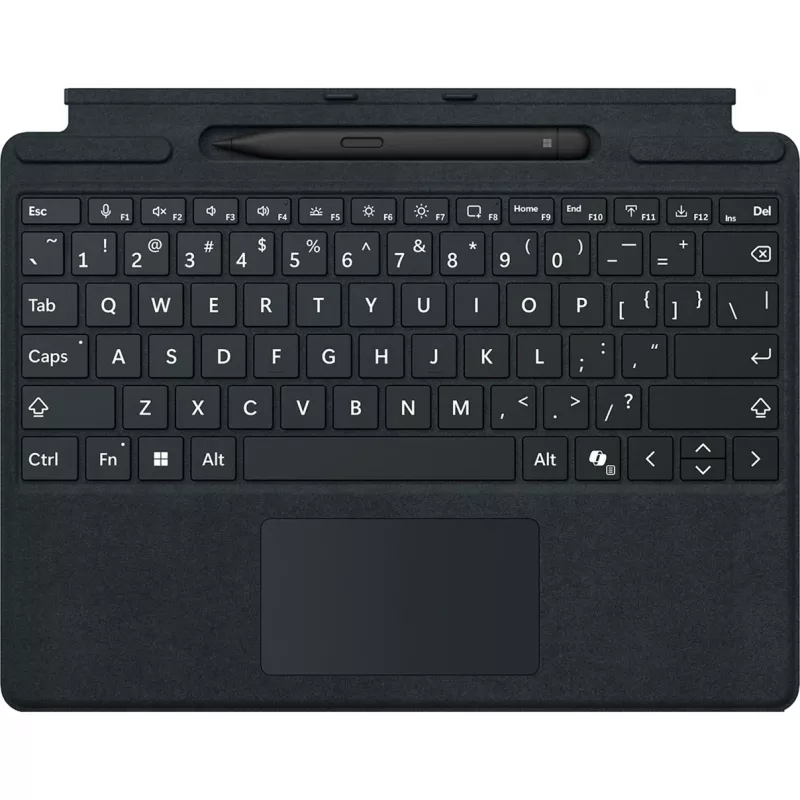 Microsoft Surface Pro klaviatūra su plonas Pen QWERTZ vokiečių Juoda