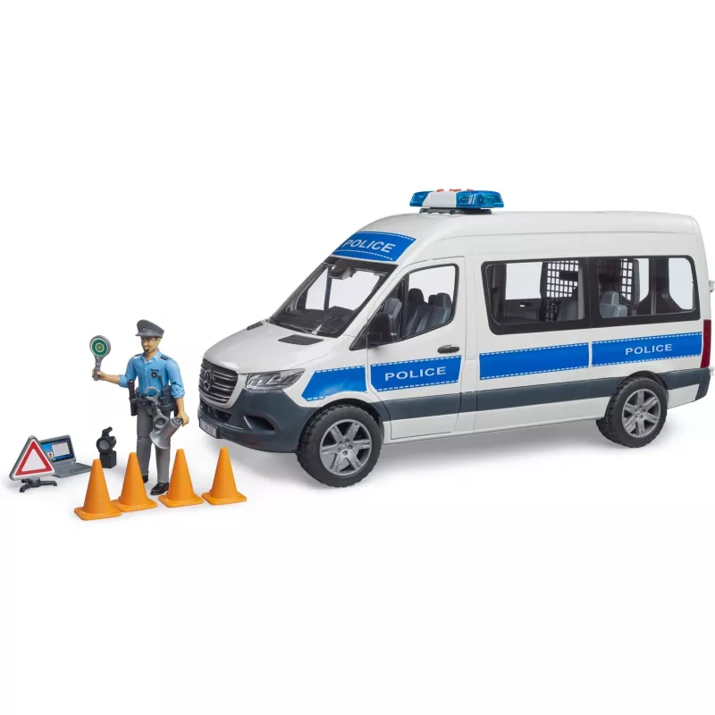 Mercedes-Benz Policijos Sprinter rinkinys su figūrėle ir šviesos/garso moduliu