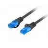 LANBERG Cat6a S/FTP RJ-45 tinklo kabelis PCF6A-10CC-0500-BK, 5 m, LSZH, 26 AWG, CCA, juodas