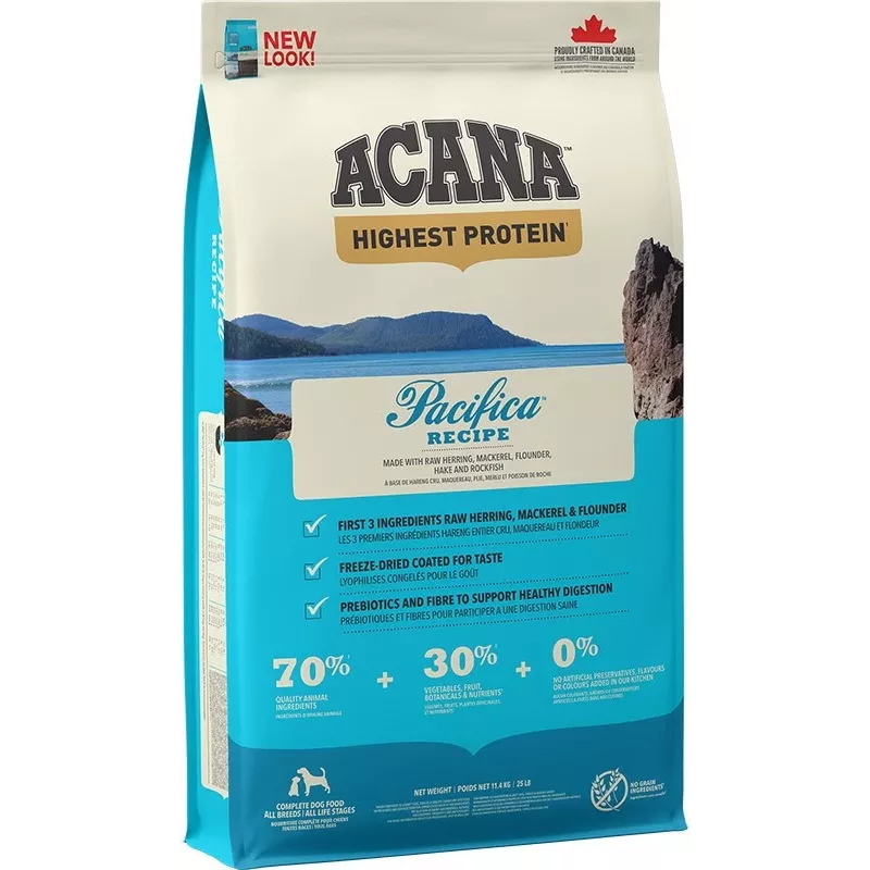 ACANA Highest Protein Pacifica - sausas šunų maistas - 11,4 kg