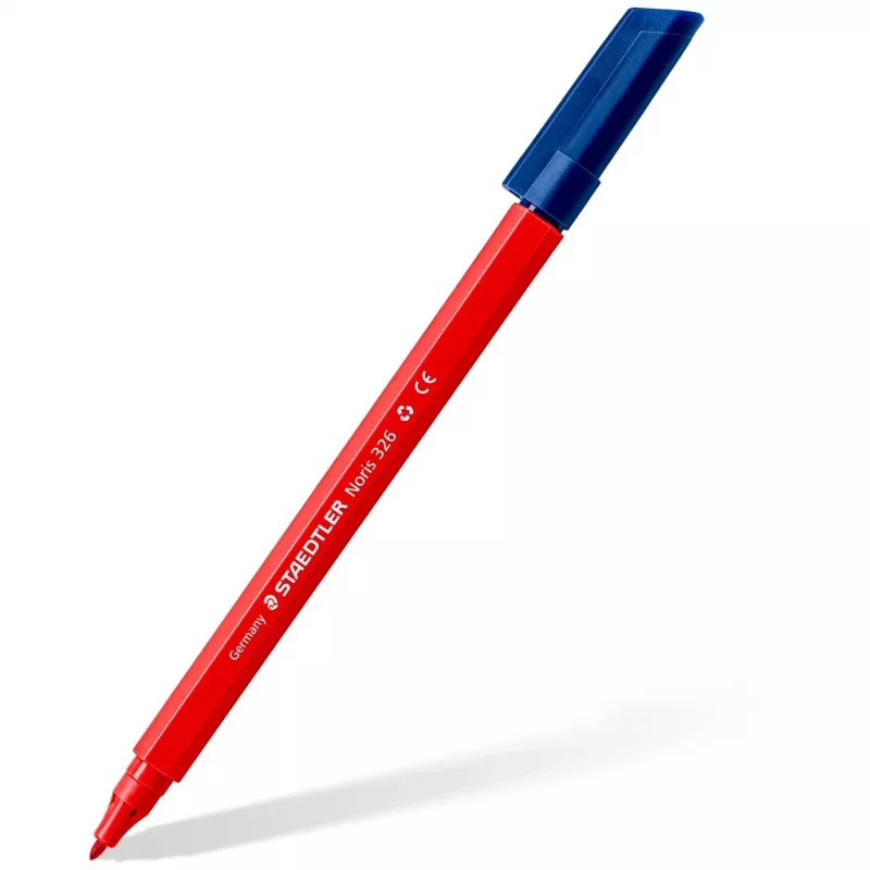 Fineliner rašikliai Staedtler 326 C10 E1, itin smulkus 1 mm antgalis, įvairių spalvų, pakuotėje 10 vnt.