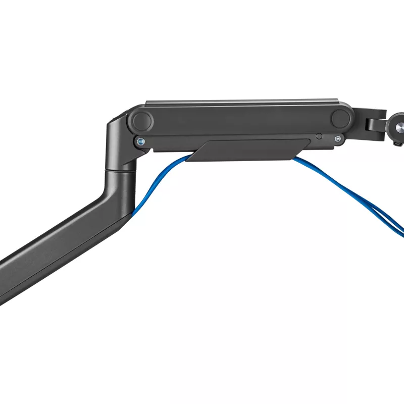 Monitoriaus laikiklis DIGITUS Single, spaustukas, iki 49 colių (124,5 cm), 20 kg, VESA 75x75–100x100, pasvirimas -20° iki 50°, aukščio reguliavimas, juodas