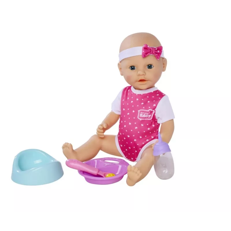Lėlė SIMBA New Born Baby Hungry Baby 38 cm – tikroviška kūdikio lėlė, 38 cm