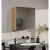 vonios spintelė viršutinė “top e shop POLA 2DL ARTISAN” — montuojama prie sienos, ąžuolas, 600×220×600 mm, 3 lentynos